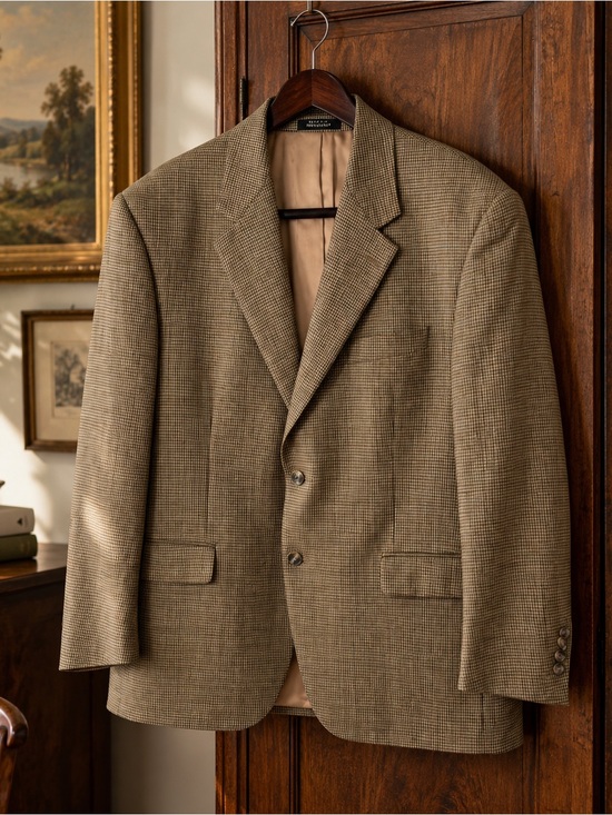 Lauren Ralph Lauren Other - Vintage Lauren Ralph Lauren Men's 100% Wool Brown Houndstooth Sport Coat 46R